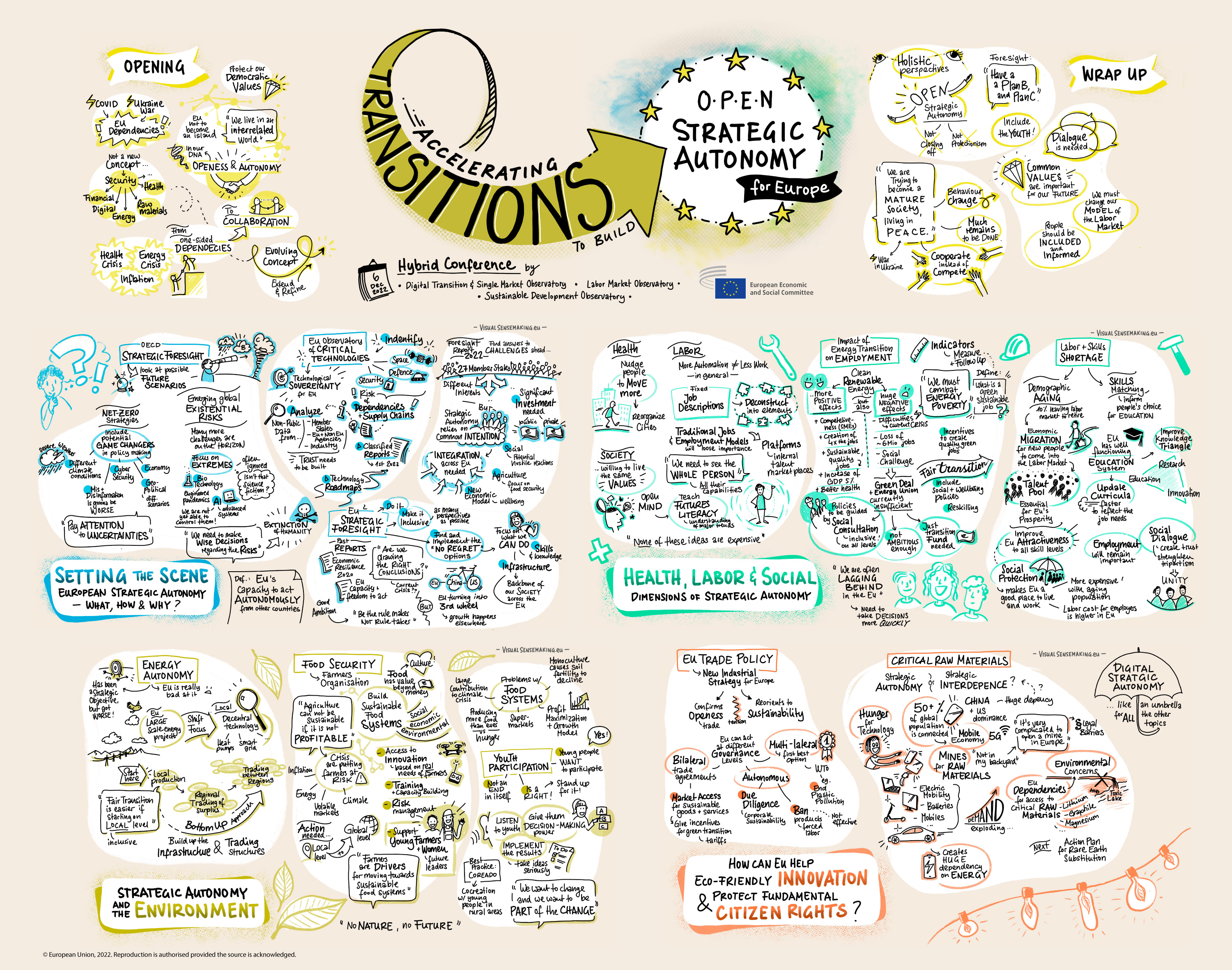 All the Graphic Recordings combined in one overall layout