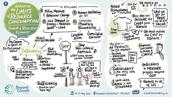 Graphic Recording of Panel 3 - Adressing the Limits of Resource Consumption