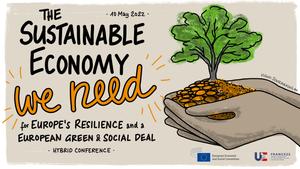 Key visual for the Digital Graphic Recording of the Sustainable Economy We Need conference